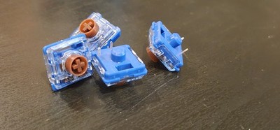 low profile tactile Kailh brown CHOC key swtiches w MX stems,  55gf (50 count)