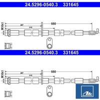 2X Bremsschlauch ATE 24.5296-0540.3 2 BremsschläUche Rechts Links Hinten
