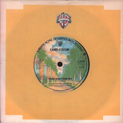 CANDI STATON YOUNG HEARTS RUN FREE 7" VINYL solide Bäume Label Design in Firma 