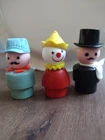 Fisher Price Wood Little People TRAIN, CLOWN & RINGMASTER Original VTG Toy 1976