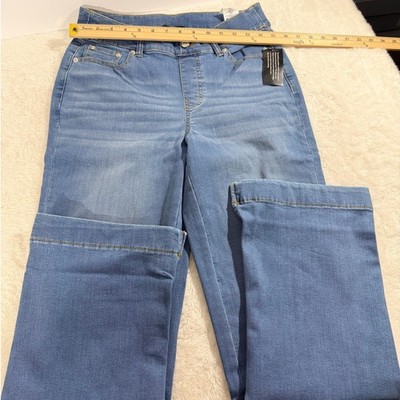 D&Co. Adaptive Jeans Womens Size 8 Utility Back Pockets Med Wash NWT