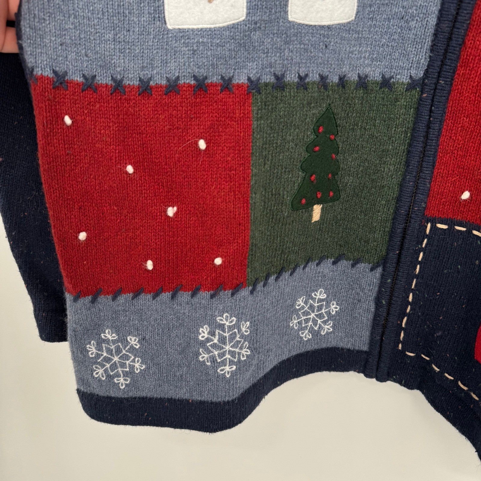 Croft & Barrow Patchwork Christmas/Holiday Embroi… - image 5