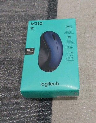 Logitech M310 Wireless Optical Mouse - Peacock Blue (910-001917) NEW D