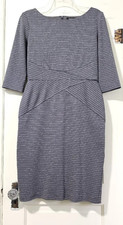 FLASH SALE!! White House Black Market Jersey Knit Dress 10 Medium Gray Silver