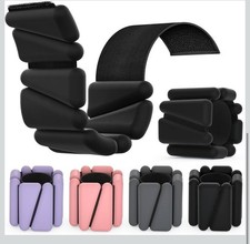 QTY 2 Wrist Ankle Weights, 1 lb. For Gym Workout - Black