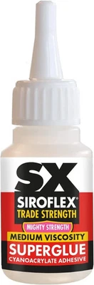 Siroflex SX Mighty Strength Superglue, A Medium Viscosity Ethyl Cyanoacrylate A