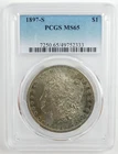 1897-S $1 Morgan Silver Dollar PCGS MS65 Gem BU Coin C1074