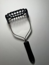 stainless steel potato masher - black handle ...
