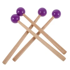 2 Pairs Hammer Glockenspiel Mallets for Kids Drumsticks Students