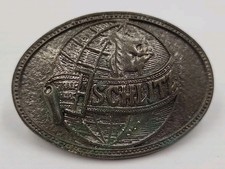 VTG Oval Schlitz Beer Belt Buckle Advertising Brewing Milwaukee Wisconsin