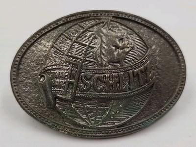 VTG Oval Schlitz Beer Belt Buckle Advertising Brewing Milwaukee Wisconsin 