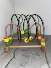 IKEA MULA Wood Wooden Bead Slider Toy Roller Coaster 18 Mo + Toddler