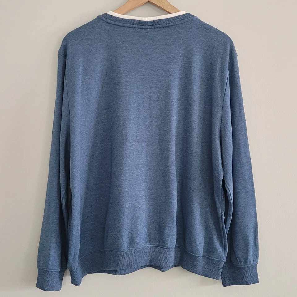 Sudadera Alfred Dunner Mujer XL Azul Bordada Cuentas Floral Grannycore Foto 4 de 4