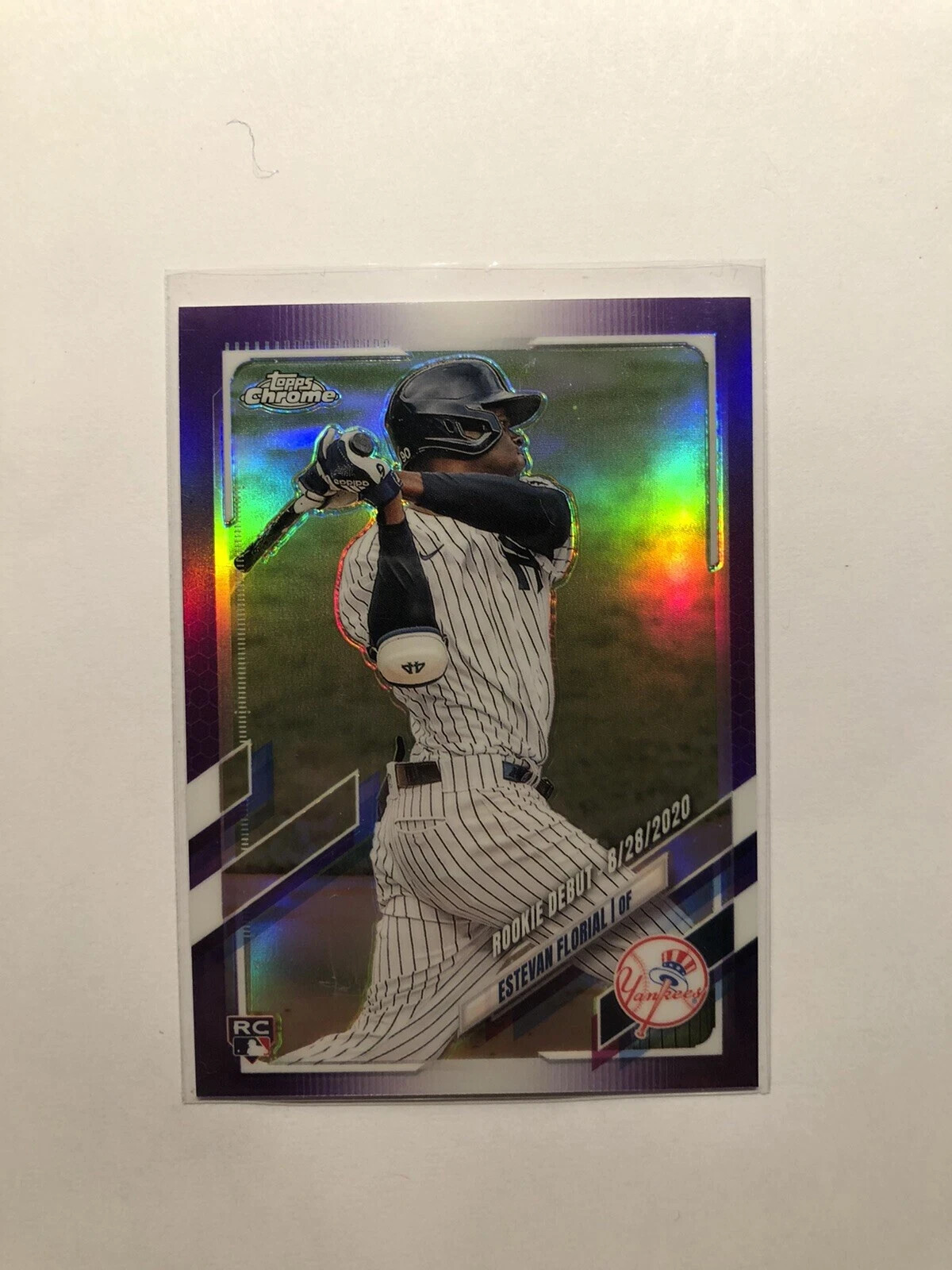 2021 Topps Chrome Update Estevan Florial Purple Rookie Debut #USC41 RC