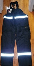 RefrigiWear Mens Insulated Softshell 3M 3XL Visibility Reflective Bib Overalls