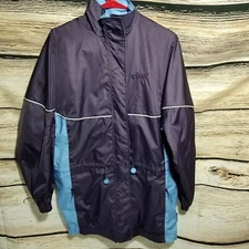 Asics HTF High Teck Fabric Womens Small Purple Vented Mesh Windbreaker Jacket 