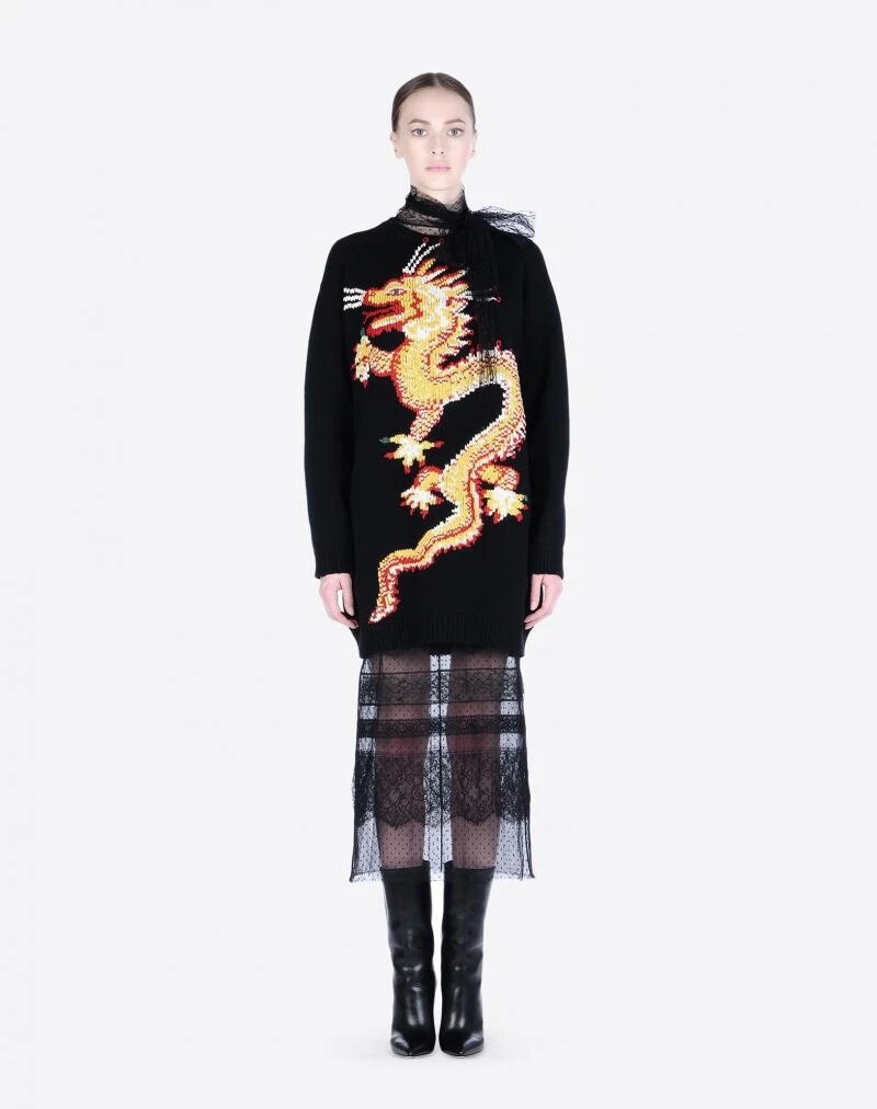 Abito Maglione Valentino Dragon Intarsia taglia S Nuovo con etichette