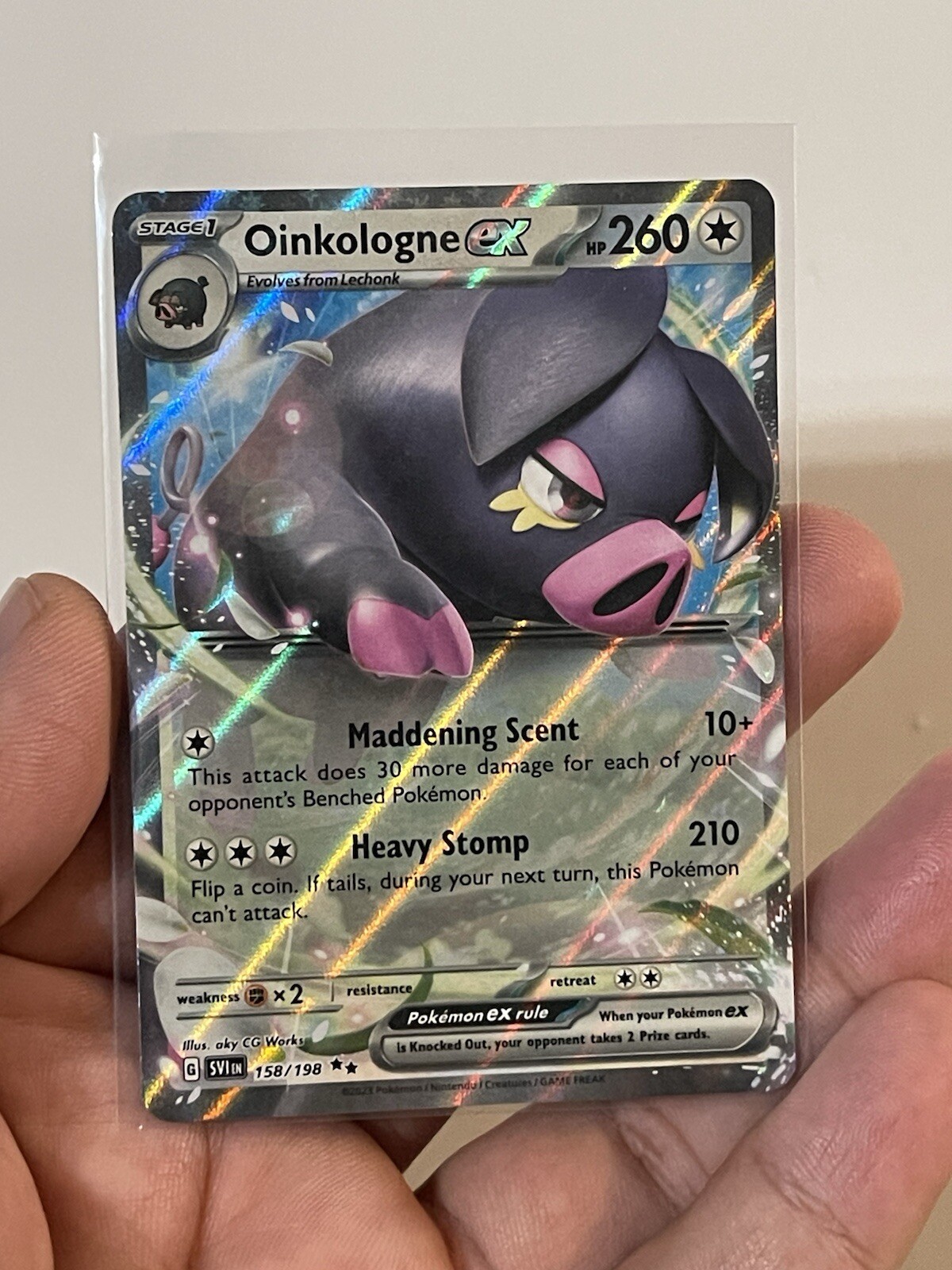 Oinkologne ex -  158/198 Double Rare Scarlet & Violet Base Set Pokemon TCG NM