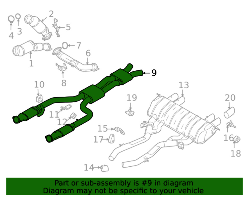 New Genuine BMW Rp Catalytic Converter W.Cen (2021-2023) OE 
