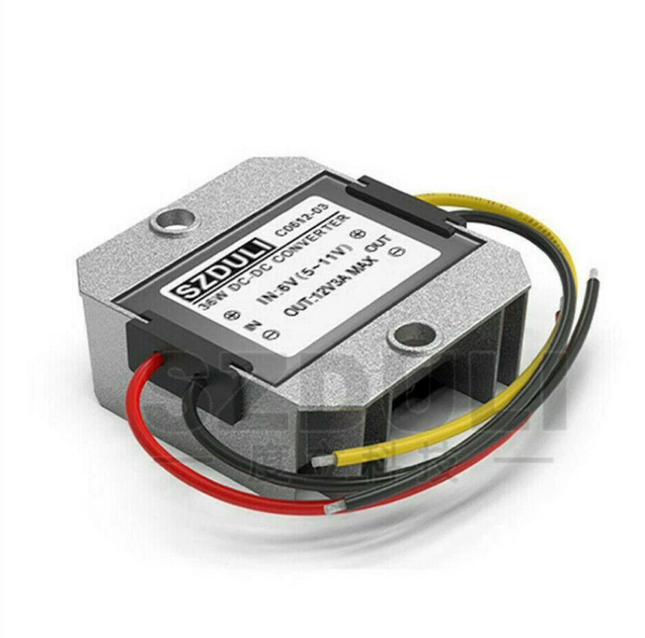 Módulo regulador de potencia de refuerzo convertidor escalonado convertidor 3A 36W universal para automóvil de 6V a 12V Foto 3 de 4