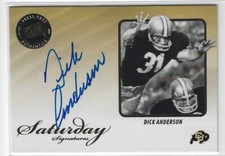 DICK ANDERSON CU COLORADO BUFFALOES BUFFS 2009 PRESS PASS AUTOGRAPH AUTO CARD