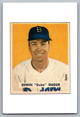 1989 Bowman Edwin ''Duke'' Snider Reprint Sweepstakes Entries Brooklyn Dodgers