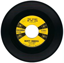 Marty Robbins 45 RPM - Story Of My Life / Once-a-week Date - Columbia VG '57