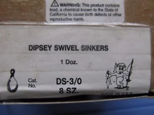  Water Gremlin Dipsey Swivel Sinkers #DS-3/0 8 size 1/12 Gross  (12 PCS.)  NEW