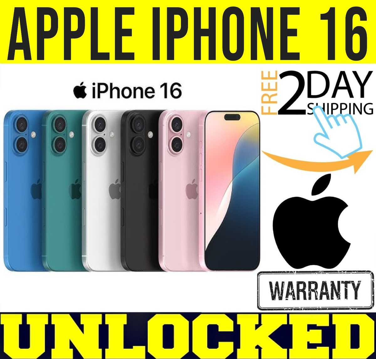 APPLE IPHONE 16 - 128GB 256GB 512GB (FACTORY UNLOCKED) ✓APPLE