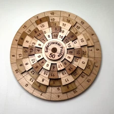 Safecracker 50 Wooden Math Dial Puzzle Handmade Brain Teaser Creative Crafthouse