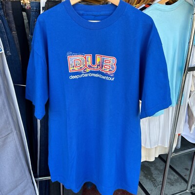 Vintage 2000 DUB Tour Tee Blue Short Sleeve Fits L