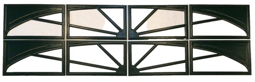 4-Pack Amarr Wagon Wheel Garage Door Inserts - White Decorative Panels For Short Panel Doors