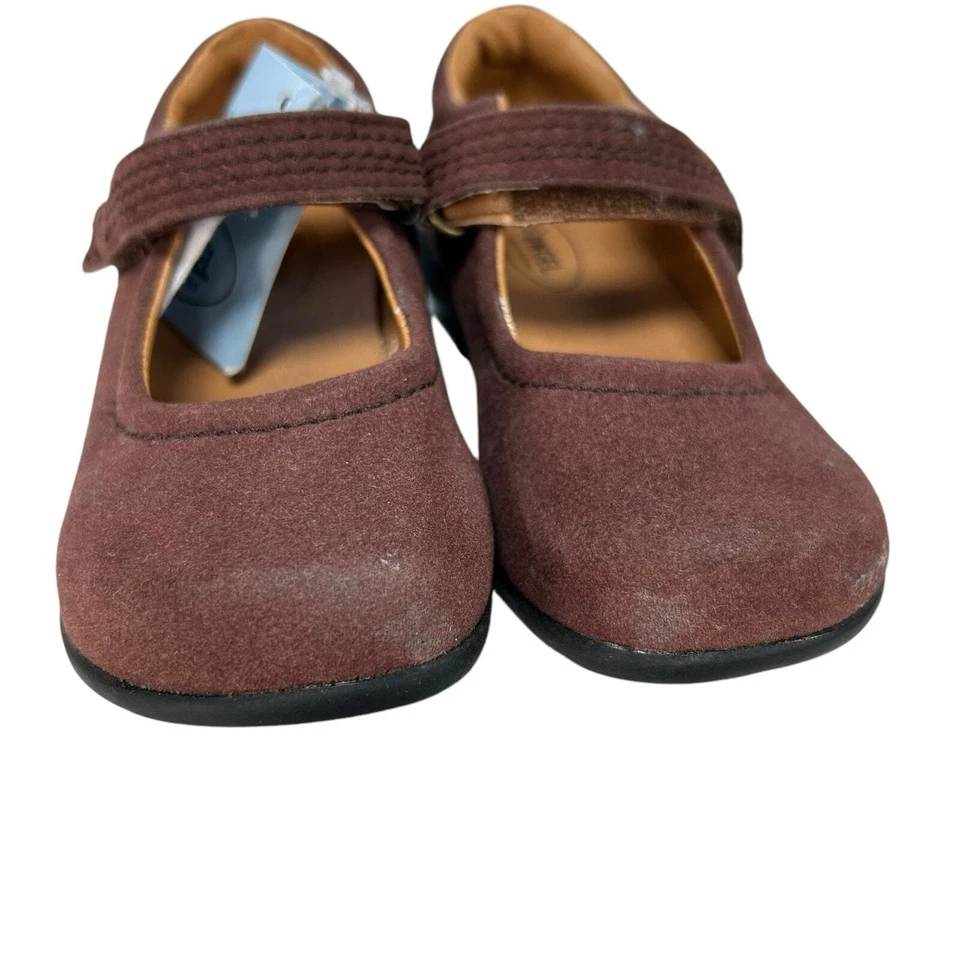 NWD Angel 婴儿鞋 棕色 钩环 关闭 女孩 Mary Jane 鞋 6 — 第 3/4 张图片