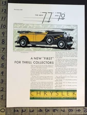 1929 CHRYSLER 77 70 PHAETON TONNEAU COWL WINDSHIELD CONVERTIBLE AUTO AD 35818