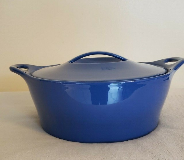 Corning Ware Creations Stoneware Covered Casserole Bakeware Denim Blue