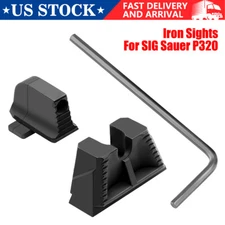 Suppressor Height Stainless Steel Front & Rear Sights For Sig Sauer P320 Pistol