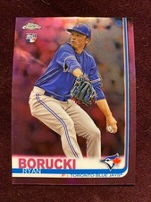2019 Topps Chrome Pink Refractor #187 Jays Ryan Borucki Rookie Baseball Card