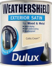 Dulux Weathershield Exterior Satin Paint For Wood Metal 750ml 2.5L All Colours