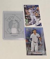 Giancarlo Stanton 1/1 Jersey Printing Plate- Donruss & Bowman Base (3) Card Lot!