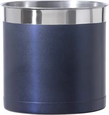 Oggi 7" Stainless Steel Utensil Holder Caddy Crock and Countertop, Blue