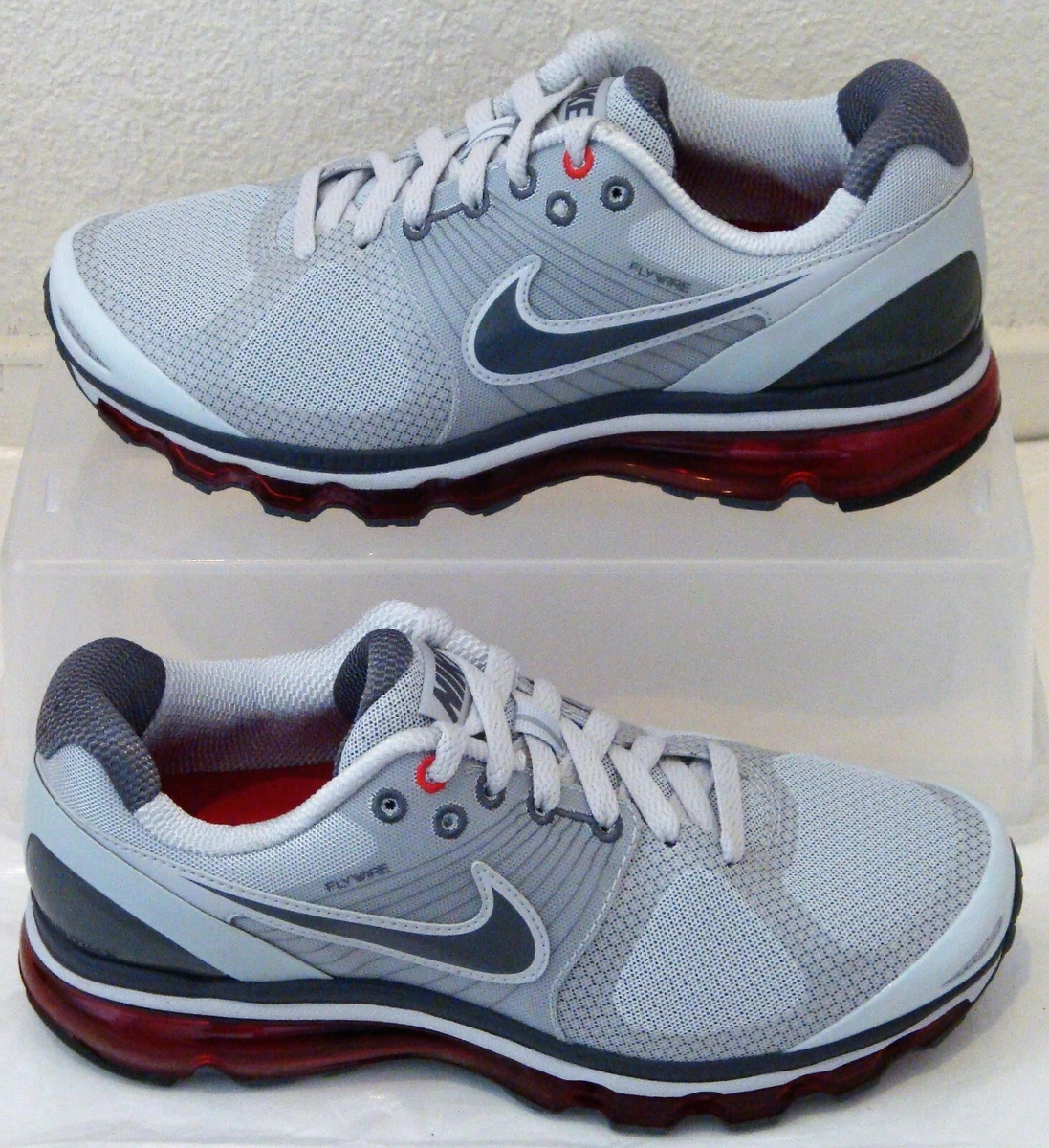 New Nike Air 2010 Grey Sport Red Mens US Size 7.5 UK 6.5 EUR 40.5 | eBay