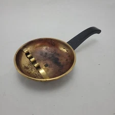 Vintage Park Sherman Brass Ashtray With Wood Handle