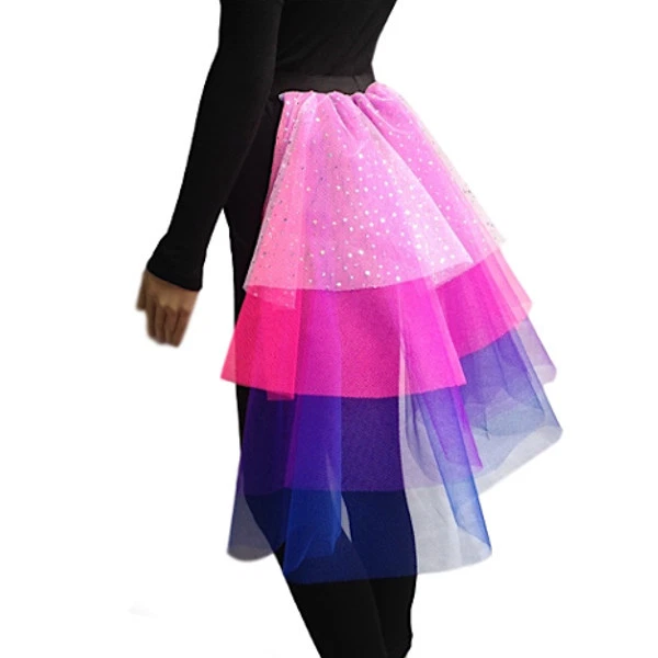 ADULTO BRILLO BULLICIO Capas TUTU MULTICOLOR DISFRAZ BAILE/GALLINA DISFRAZ Foto 2 de 3