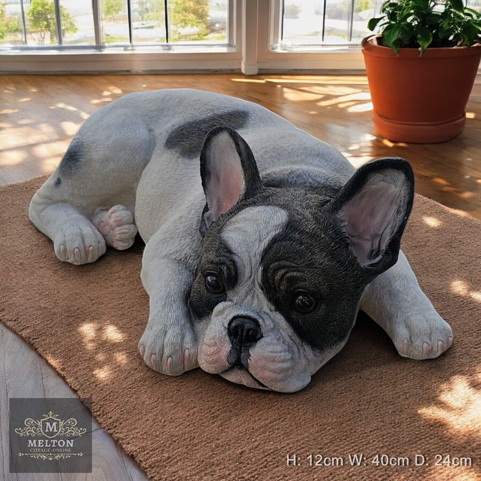 French Bulldog Frenchie Lifelike Resin Ornament Home & Garden Statue