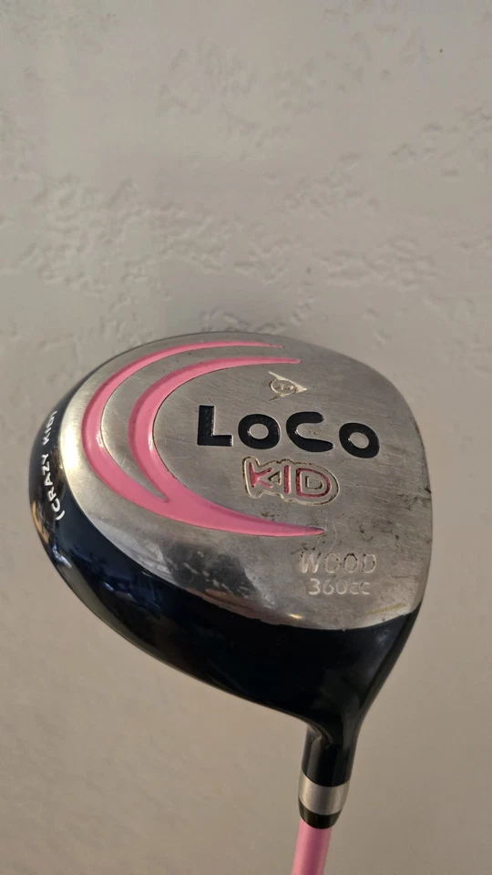Dunlop Loco Kid Crazy Kid Driver 1 Madera 360cc Derecha 38" Rosa Grafito Jóvenes Niñas Foto 2 de 4