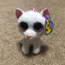 Ty Beanie Boos CASHMERE Cat KEY CLIP 3" NEW Plush Stuffed Toy