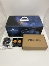 HTC Vive Cosmos Headset (gearVR lens mod), Cosmos Controller, Stand & Cushions