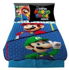 Super Mario Kids Twin/Full Blanket  Sheet Set-W6817256319, W151377519759