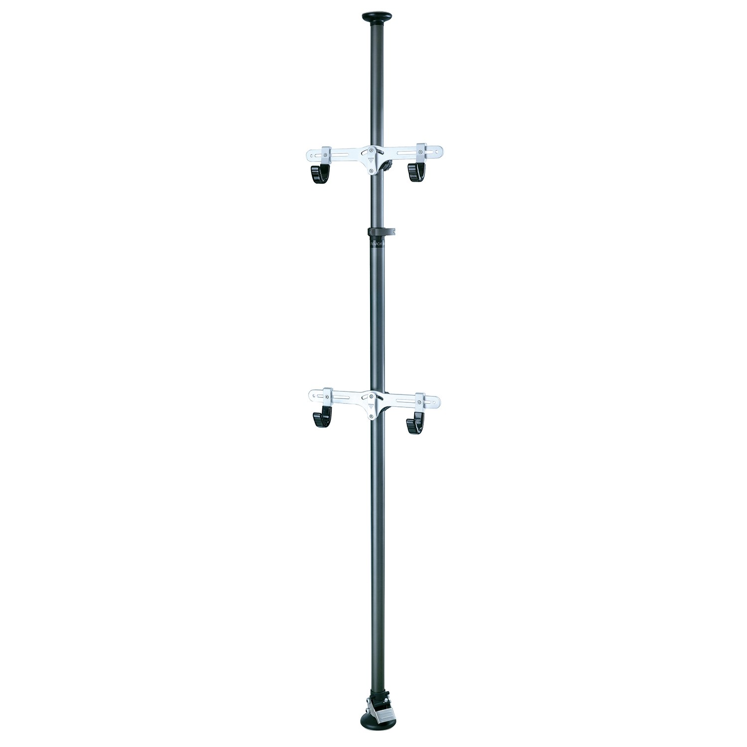 Support vélo Dual Touch en alu anodisé noir pour le rangement vertical de 2 vélos