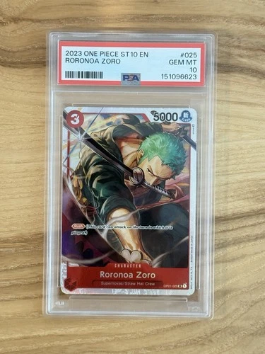 PSA 10 ~ Roronoa Zoro OP01-025 SR Alt Art - 2023 One Piece ST10 EN #025